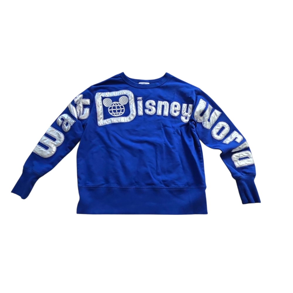 Walt Disney World Spirit Jersey Blue And Silver Long Sleeve Size XS